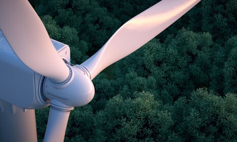 A wind turbine - STRAT7 can help energy companies.